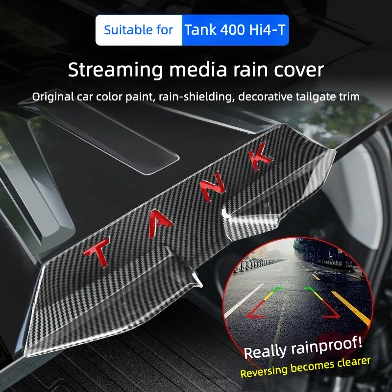For GWM Tank 400 Hi4‑T 2023‑2026 Streaming Rear‑View Mirror Backup Camera Rain Guard Visor Exterior Mod Accessories