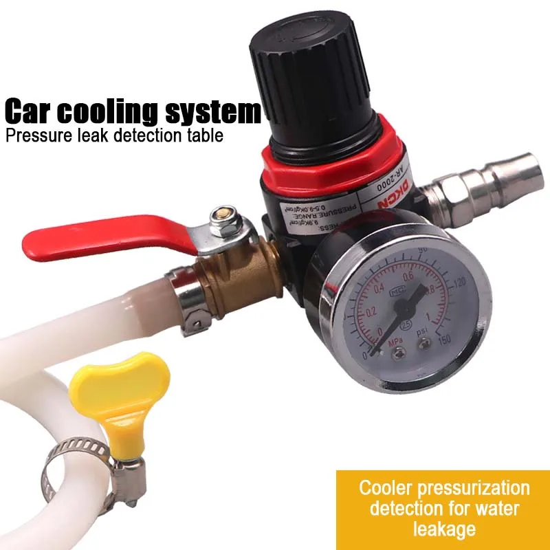 

Cooling System Leak Checker Water Tank Pressure Gauge Leak Detector Tool Water Tank Leak Detection Pressurization System