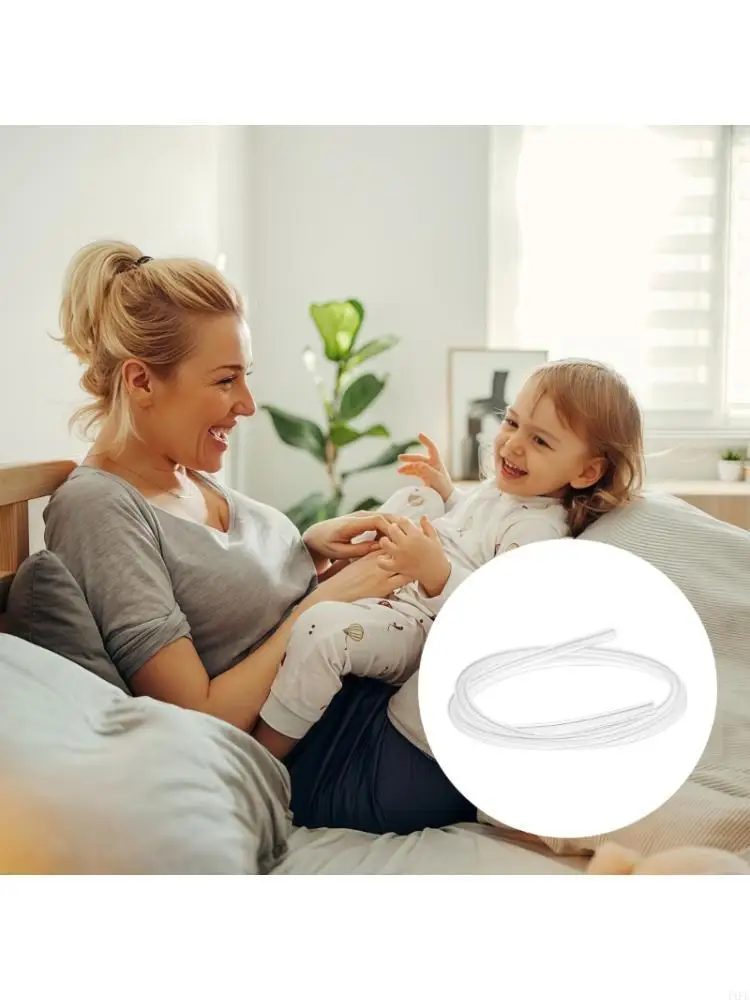  Flexible 6x3mm Silicone Breast Milk Pump Hose 100cm Long Transparent Safe Component Replacement Tubing for Nursing Mother