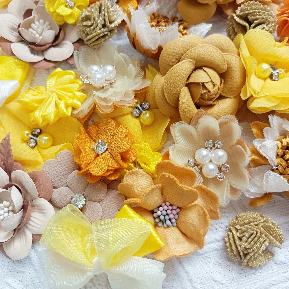 

25PCS Fake Flower Head Set Artificial Rose Head Silk Fake Flower DIY Cake Flower Wreath Wedding Bridal Party Home Decoration