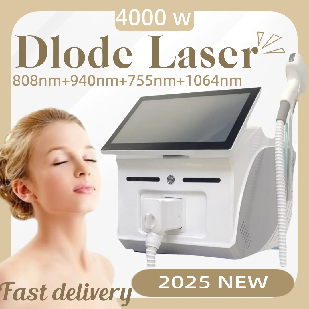 

Soprano 2025 diode laser hair removal machine new black ice platinum cooling system skin care 808nm 4 wavelengths