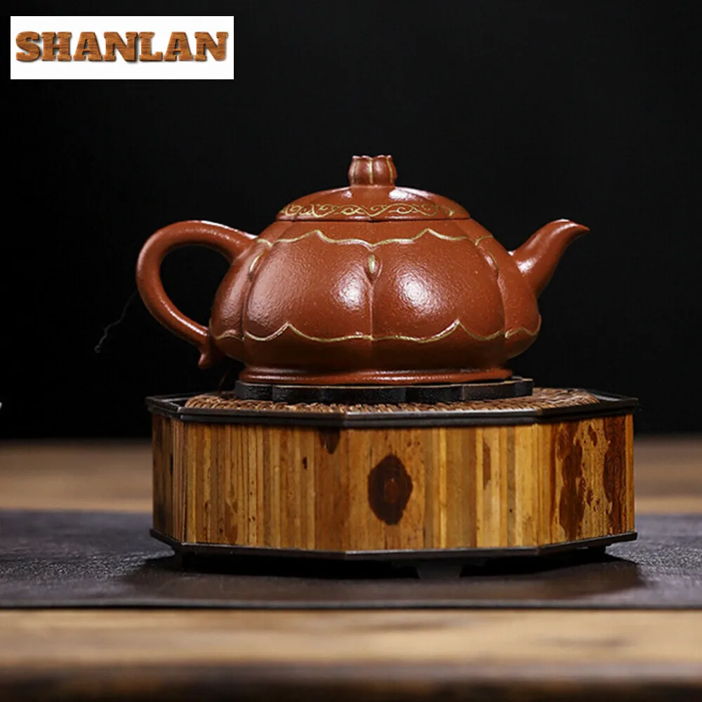 230ML Aesthetic Yixing Purple Clay Teapots Handmade Pot Raw Ore Downhill Mud Kettle with Strainer Chinese Zisha Teaset Tableware