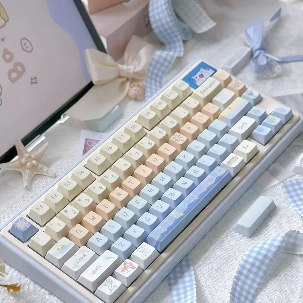 Personalized Keycap 95 Keys, Cherry PBT Fireworks Theme, Suitable for MX Switch 60/84/90/104/108 Mechanical Keyboard