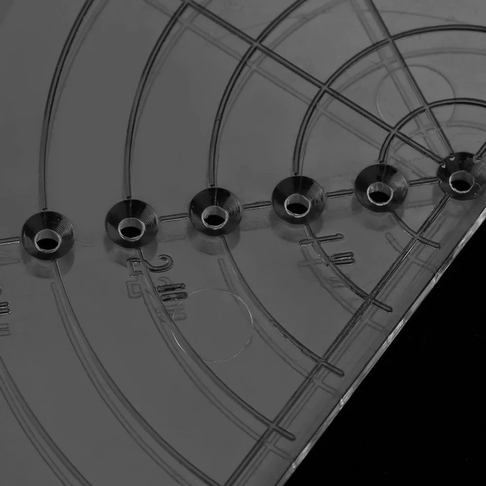 Impact Proof Plastic Center Finder For Circles and Octagons Lightweight Round Circle Finder Transparent Acrylic Center Finder