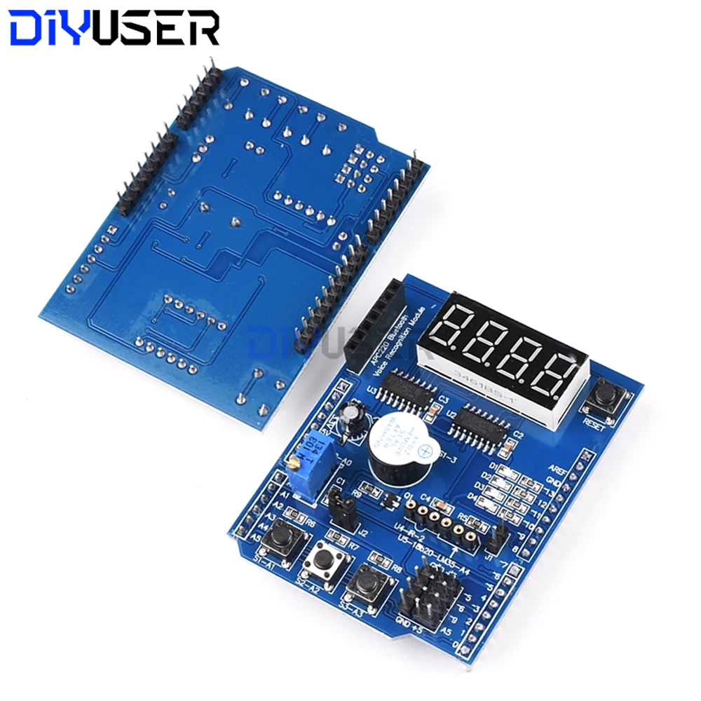 TS1003L Erweiterungsplatine für UNO R3 MEGA 2560 mit Buzzer, LED, Tasten und Potentiometer Starter-Kit für DIY-Projekte