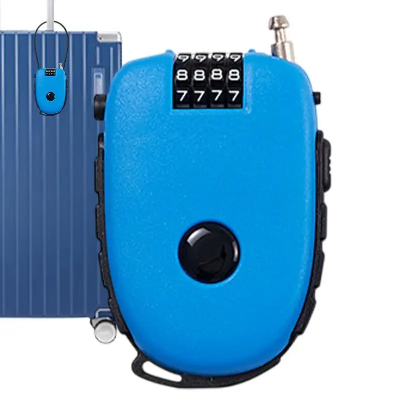 

Luggage Wire Cable Lock Retractable Lock for School Gym Locker Portable 4-Digit Combination Wire Lock Camera And Kayak Lock