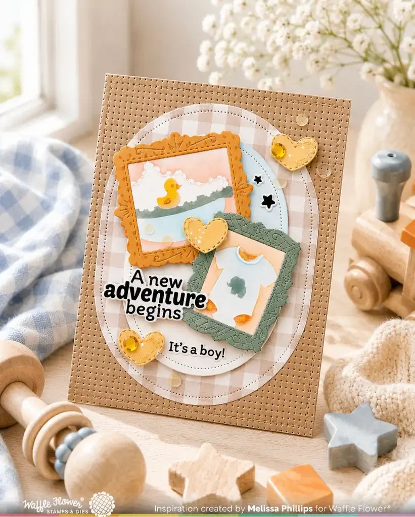 July 2026 Windows Postage Collage Elongated Ovals Baby Metal Cutting Dies Clear Stamps Stencil for DIY Decorating Scrapbook Card view 6