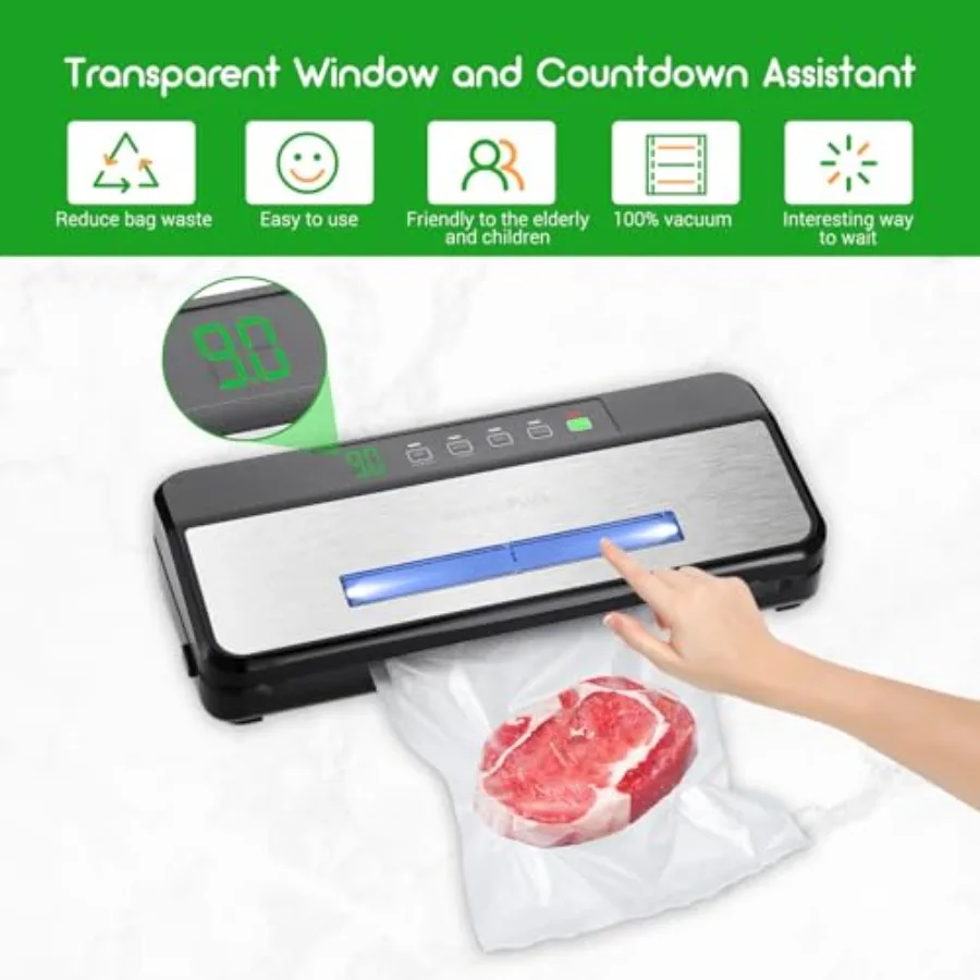 Macchina per sottovuoto per alimenti con sigillatura dell'aria con OneTouch Opzione facile per la conservazione degli alimenti Modalità di tenuta Vac a impulsi umidi e asciutti 9in1 Vacuu