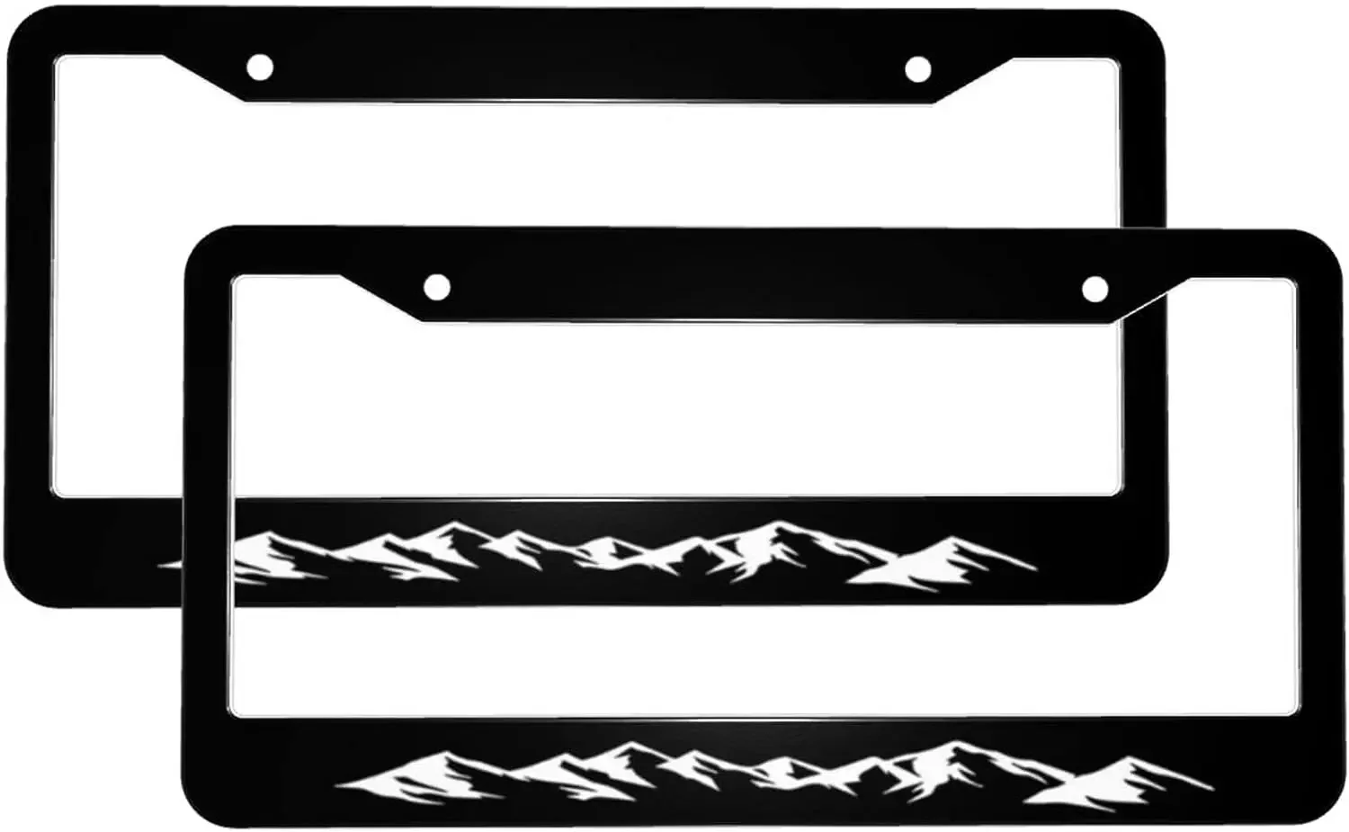 

Mountains Raised Pattern License Plate Frame 2 Pack License Plate Holder with 2 Holes Car Tag Frame for Women Men US Vehicles