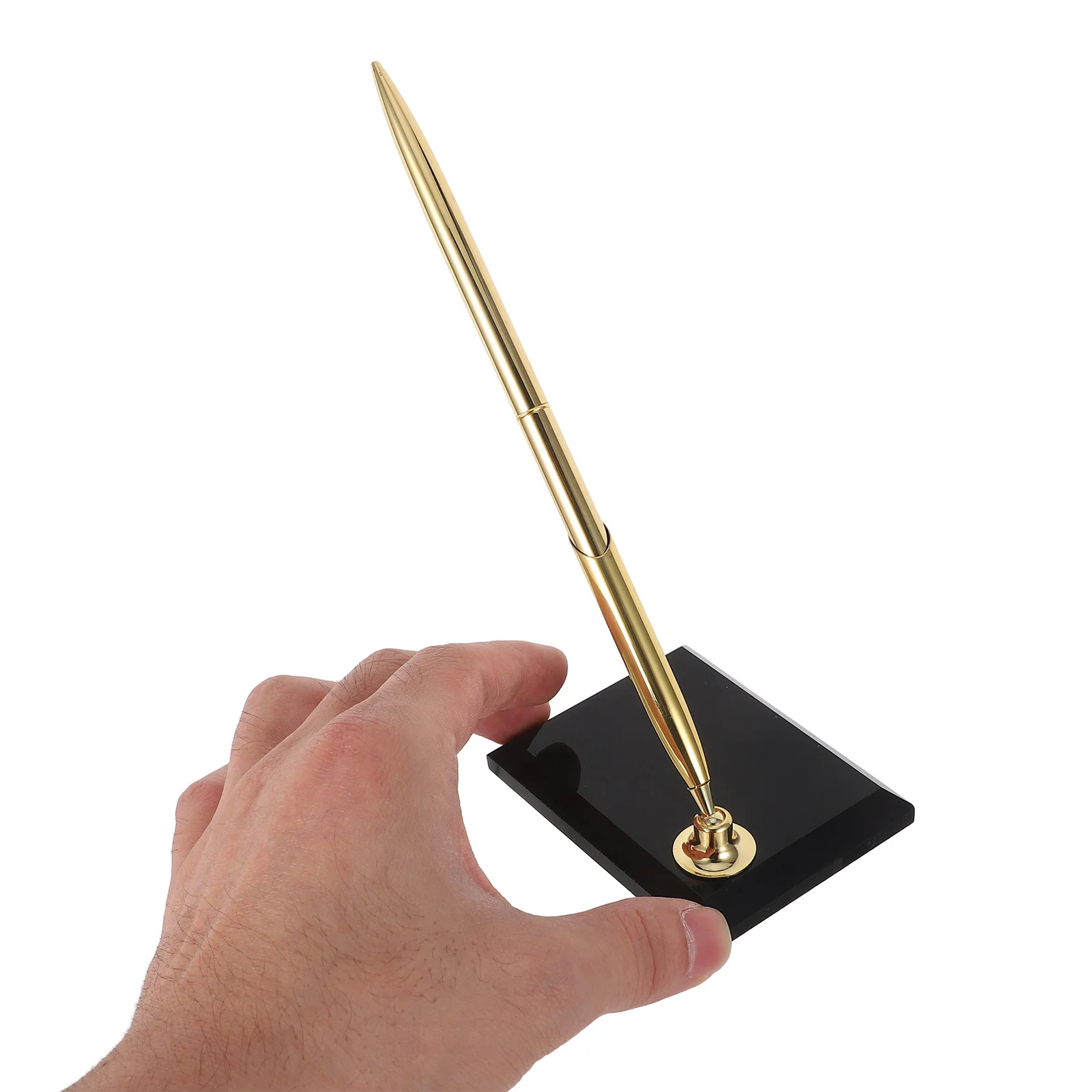 

Sign In With Stand Metal Ballpoint Desk Signing Pen For Wedding Guest Engagement Signing Office Reception Business Use