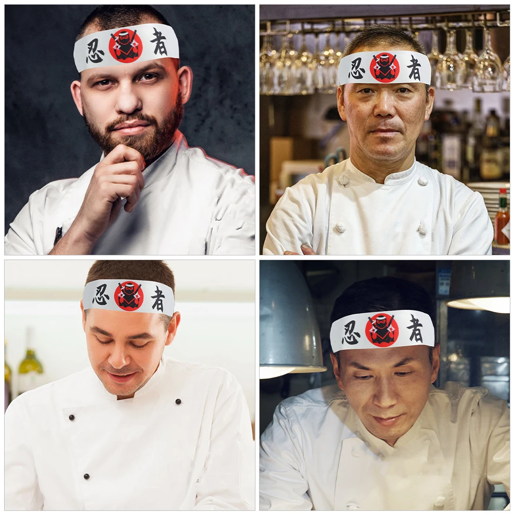 

Ninja Headbands Japanese Style Breathable Karate Chef Accessories Sweat Absorption Comfortable Wide Headbands for Men Women Yoga