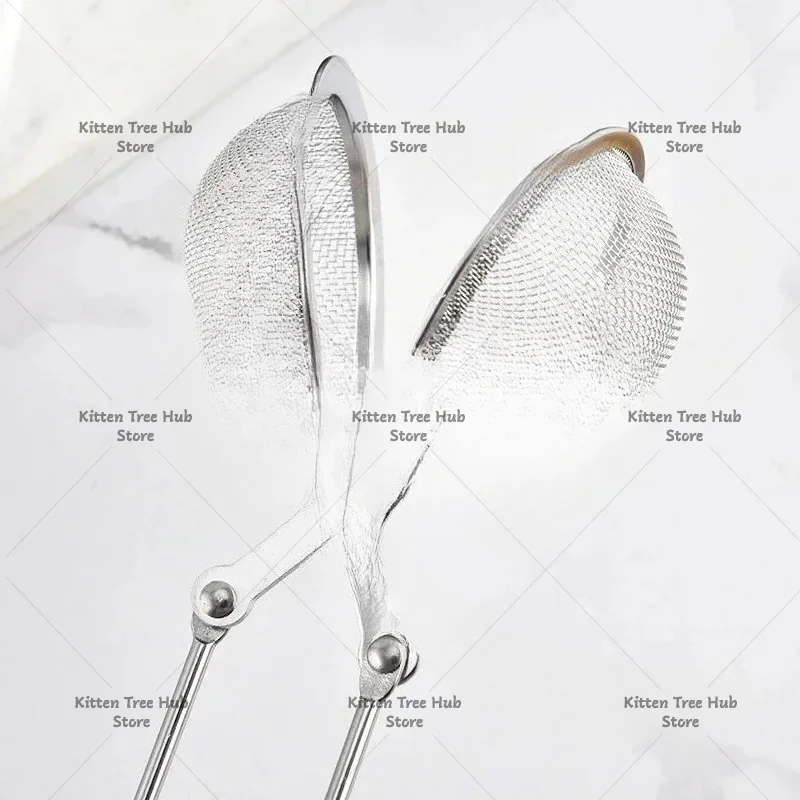 10pcs Stainless Steel Handle Tea Ball, Tea Filter, Spoon Handle, Seasoning Ball 4.5cm