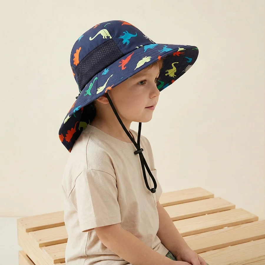 1-2 Jahre 3-5 Jahre 6-10 Jahre Kinder-Sonnenschutzhut 2026 Frühling/Sommer Leichter Bedruckter Fischerhut für Jungen und Mädchen Strand-Sonnenschutz S – Detail 15