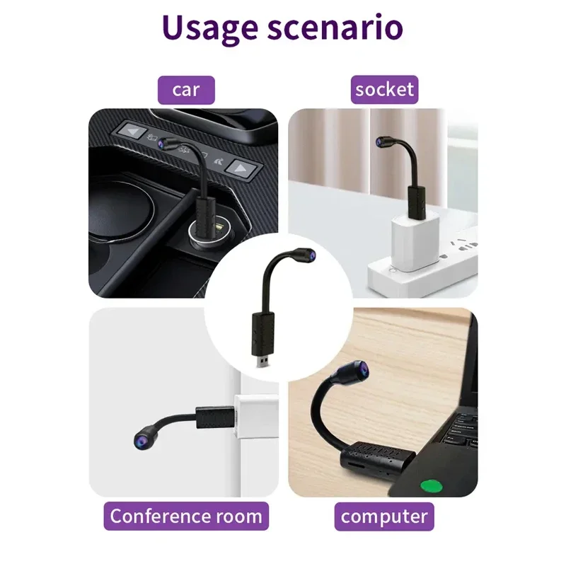 4K Mini USB WiFi Camera Portable Wireless Security Camera with Motion Detection  Audio Remote View for Home Car Office 2026 New view 4