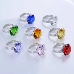 40MM Color Crystal Diamond Glass Napkin Ring Dinning Cloth Sliver Metal Napkin Holder Party Wedding Table Home Decor
