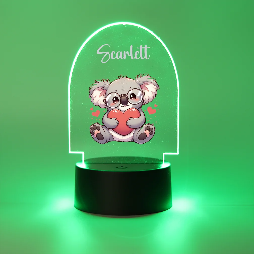 1pc Personalize Custom Koala Funny 3D Led Night Light For Bedroom Decor Light Acrylic Night Lights Acrylic 3d Lamp