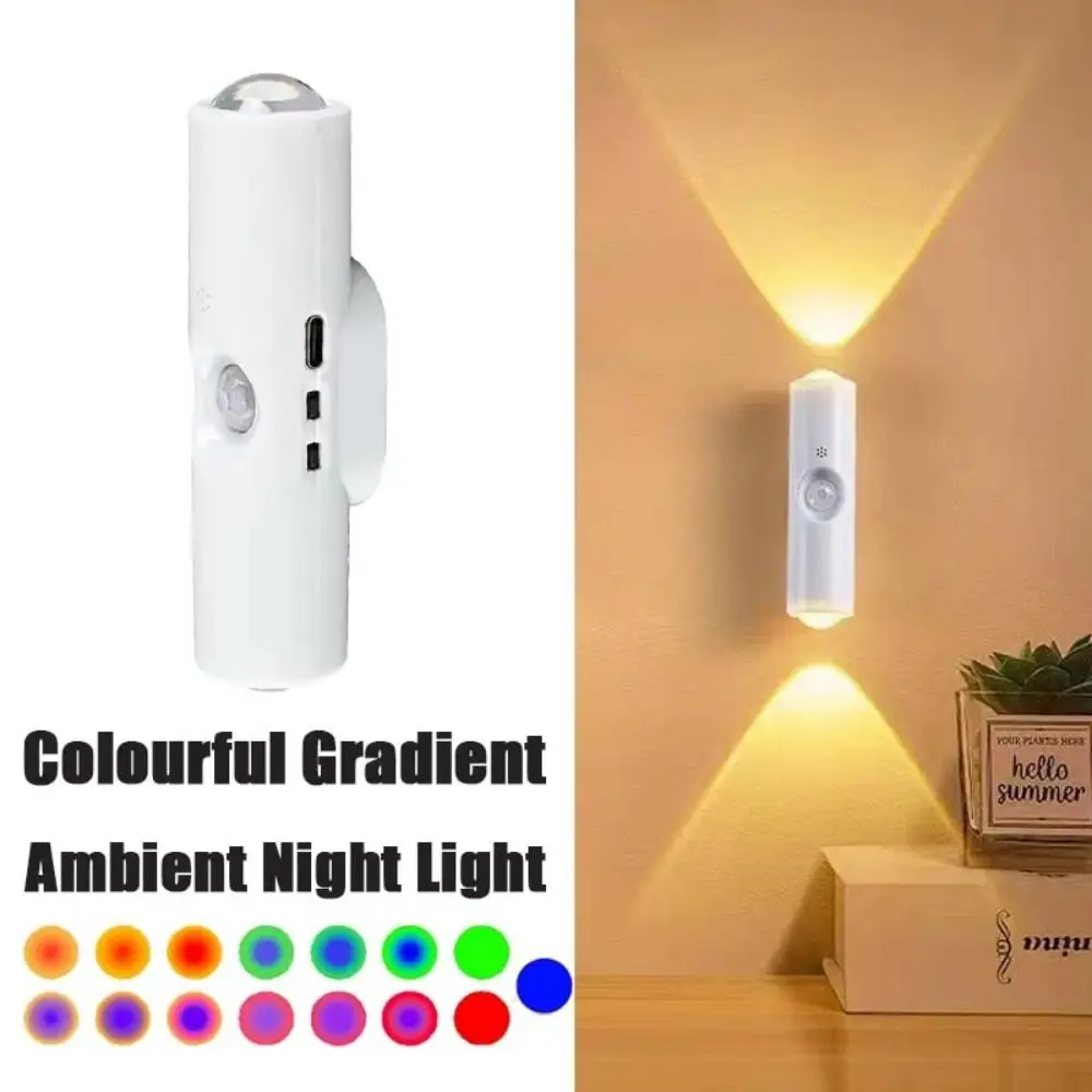 Wireless Sensor Night Light 3/7 Colors Changing Portable Wall LED Lamp Motion Sensor Dimmable LED Closet Light Bedroom