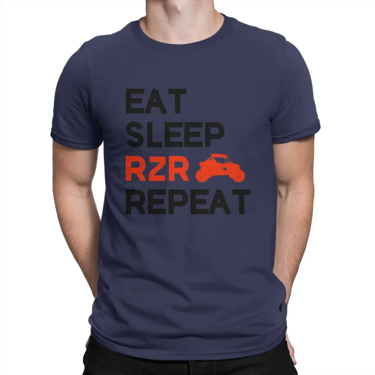 RZR Newest TShirt for Men Eat Sleep RZR Repeat Round Neck Basic T Shirt Distinctive Gift Clothes Tops