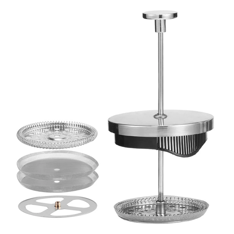 BAAG-filtres de presse française en acier inoxydable, contenant un disque en spirale, un disque d'écran de presse française en maille pour une large presse française 600Ml