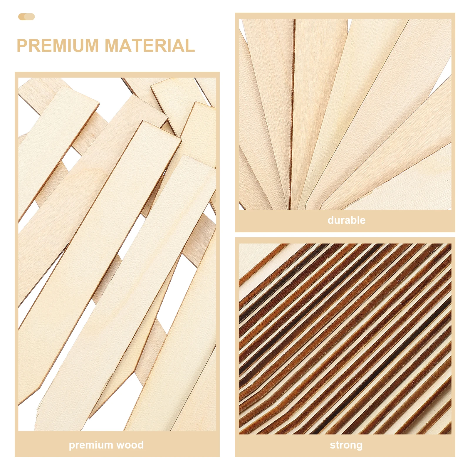 

50 Pcs Wooden Plant Labels Garden Supplies Tags for Flowerpot Nursery Signs Waterproof Durable Reusable Craft Markers