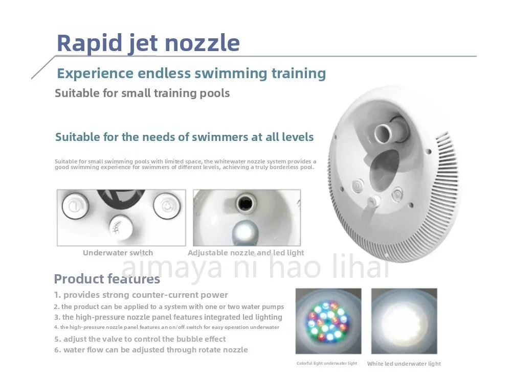 Pool Spa Jet Nozzle Water Massage Hot Tub Whirlpool Jet Spray Head Swimming Pool Accessories Hydrotherapy Nozzle