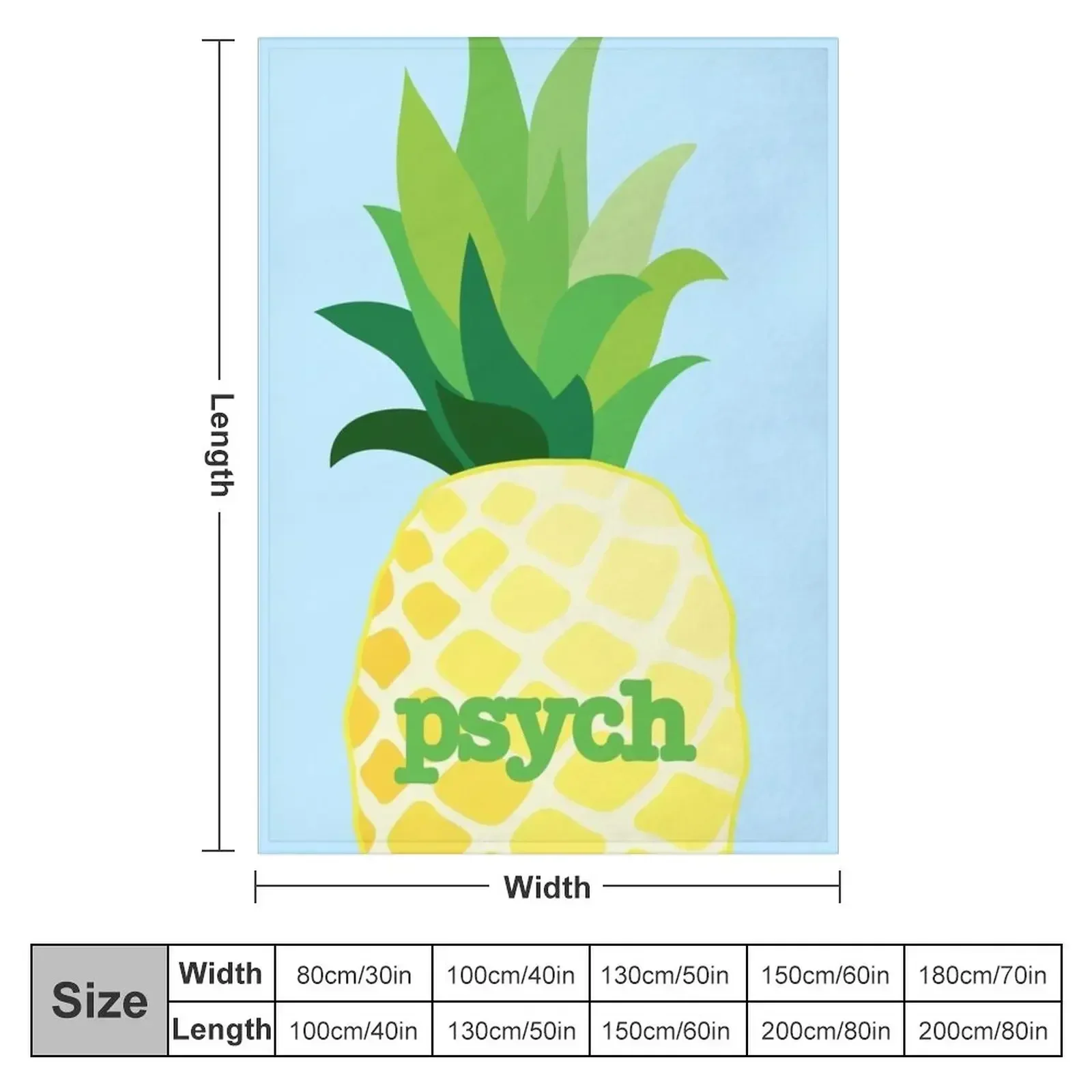 Psych TV- Pineapple Throw Blanket Summer Furrys Comforter Blankets