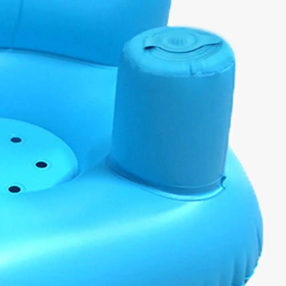 Ins Style أريكة أطفال بلون واحد مدمجة في مضخة هواء للتدريب على الجلوس أريكة قابلة للنفخ مقعد كرسي أطفال منزلي قابل للطي لـ #5