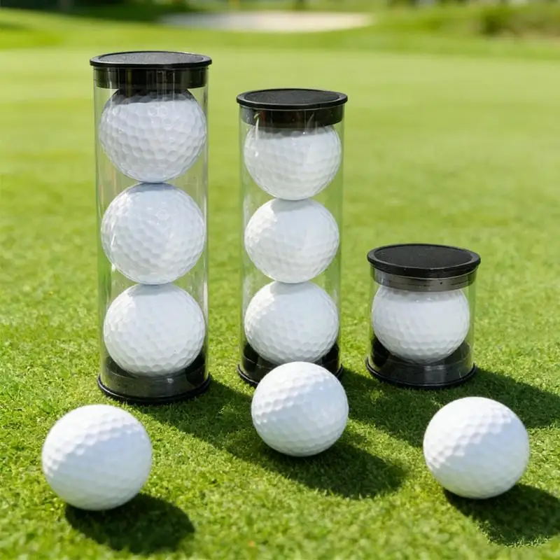 New Portable Golf Container Case Golf Ball Tube PC Transparent Round Plastic Packaging Box Various Specifications Balls Gift Box