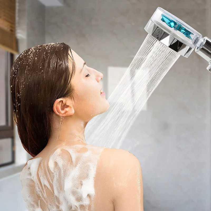 Propeller Shower Head Rainfall High Preassure Water Saving Bathroom Shower Accessary Pressurized Nozzle Universal Adaptation