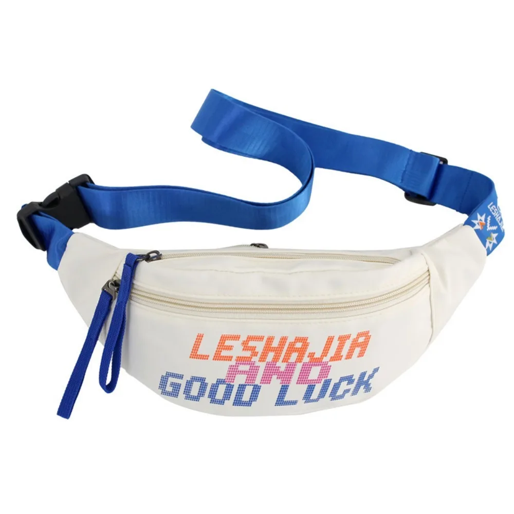 Fashion Large Capacity Sports Chest Bag Color Contrast Waterproof Man's Fanny Pack Phone Pouch Nylon Male Waist Bag Boys