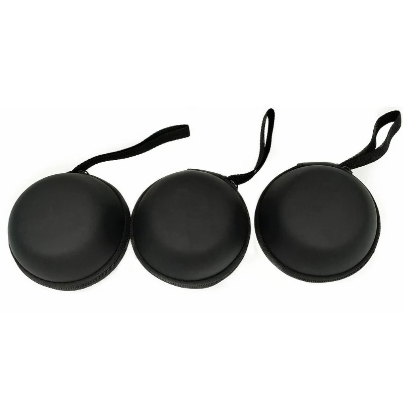 1Pc EVA Small Wrist Gyro Grip Ball Storage Bag Black Zip Headphone Case 8*8*8CM New