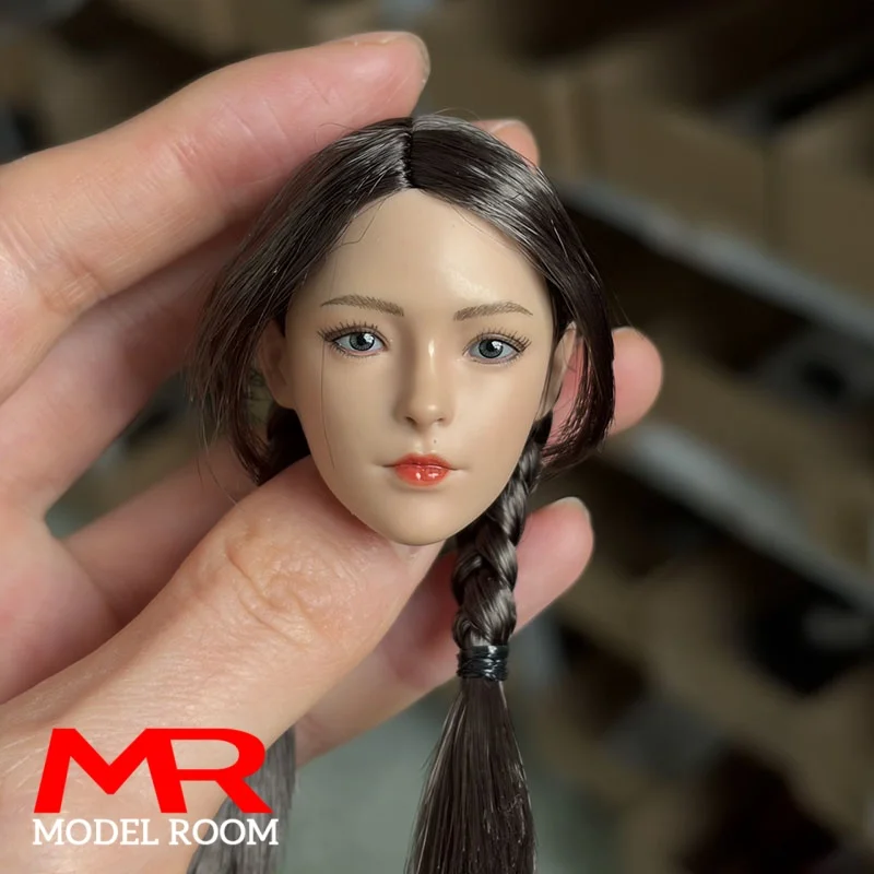 

YMTOYS YMT048 1/6 Scale Twintails Girl Head Sculpt Carving Model Fit 12'' Female Soldier Suntan Action Figure Body Dolls