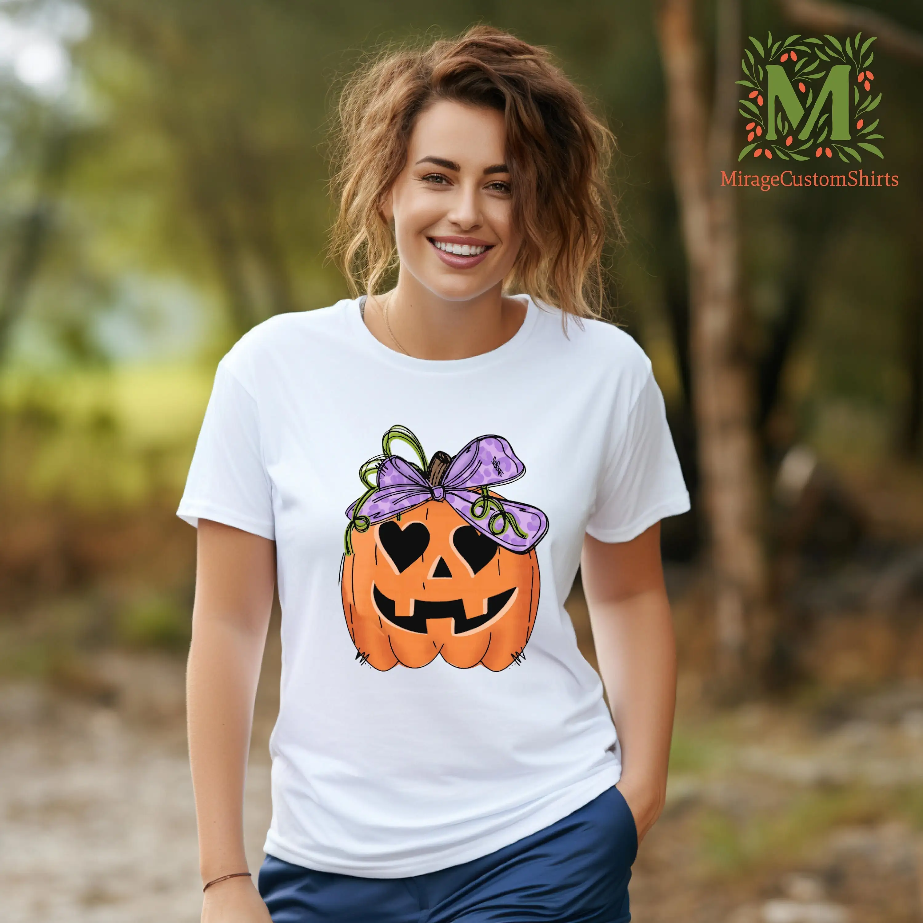 Halloween Pumpkin Bow T Shirt Coquette Fall Women Spooky Season For Autumn Vibes