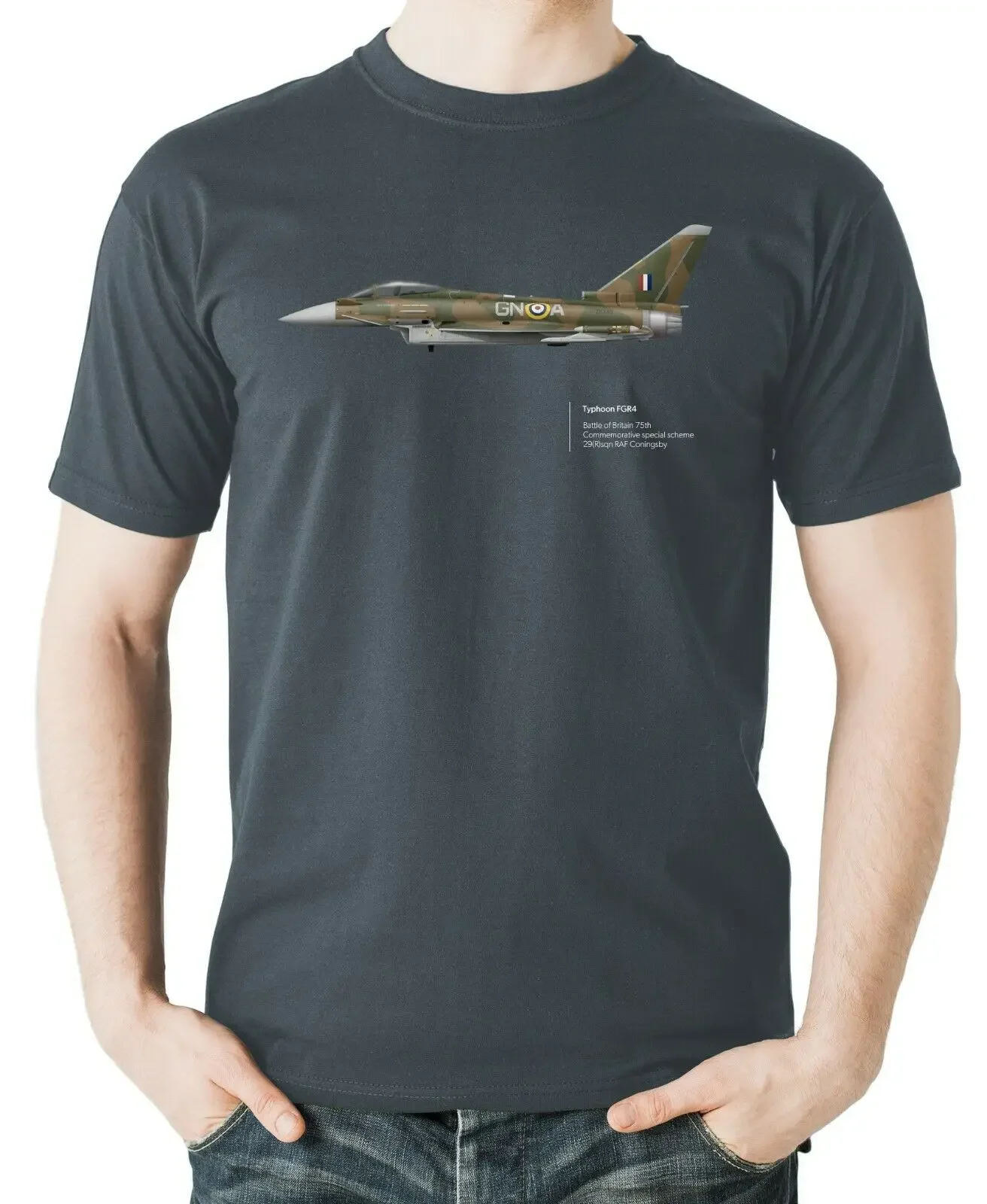 RAF Eurofighter Typhoon FGR4 Aviation Themed T-Shirt 100% Cotton O-Neck Short Sleeve Summer Casual Mens T-shirt Size S-3XL