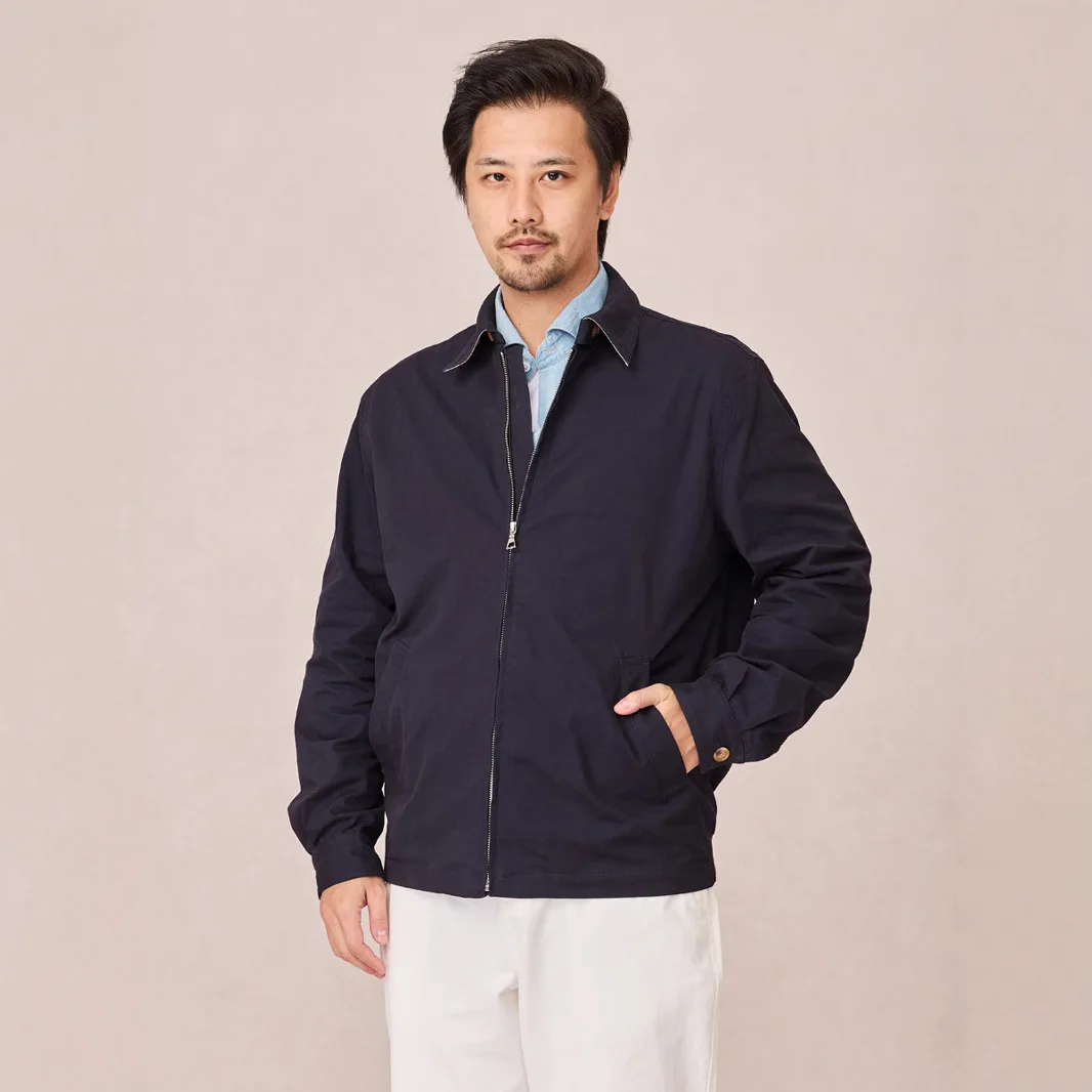American Vintage Casual Men's Spring & Autumn Jacket Premium Business Commute Minimalist Solid-Color Lapel Jacket Versatile