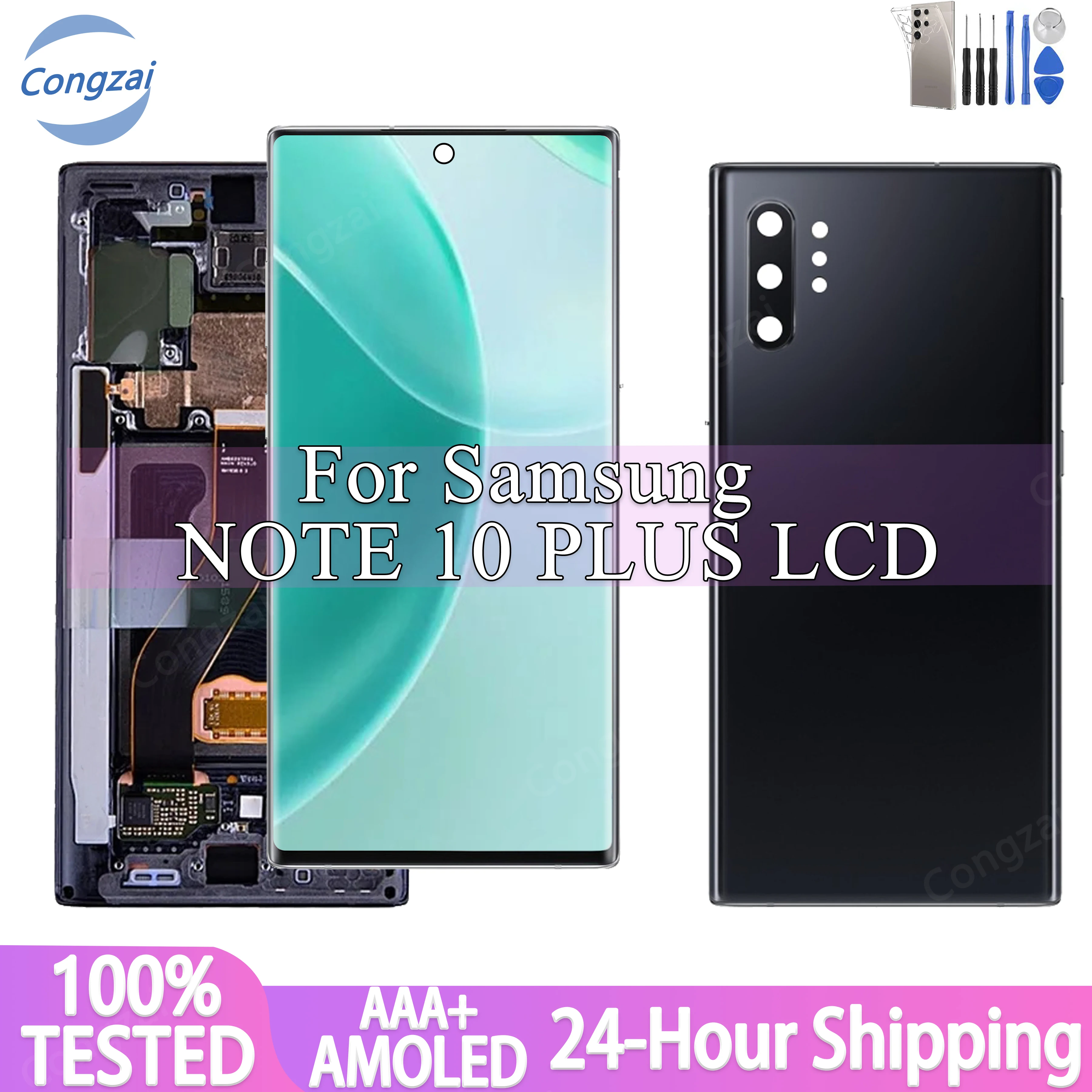 

Super AMOLED экран для Samsung Galaxy Note10 PLUS N975 N976u N976B ЖК-дисплей Note 10 + сменная сенсорная панель, без ожога тени