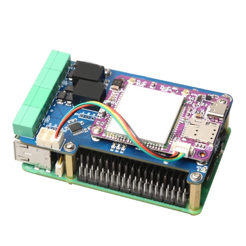 MPUUART For Rpi 5 Pcie To USB UART HAT+Case For Raspberry Pi 5 RS485 ISO RS232 USB2.0 4G LTE Module Easy Install Easy To Use