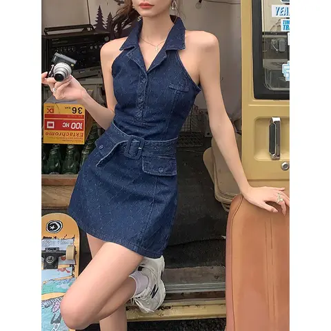 6 best sales डेनिम मिनी ड्रेस - №2