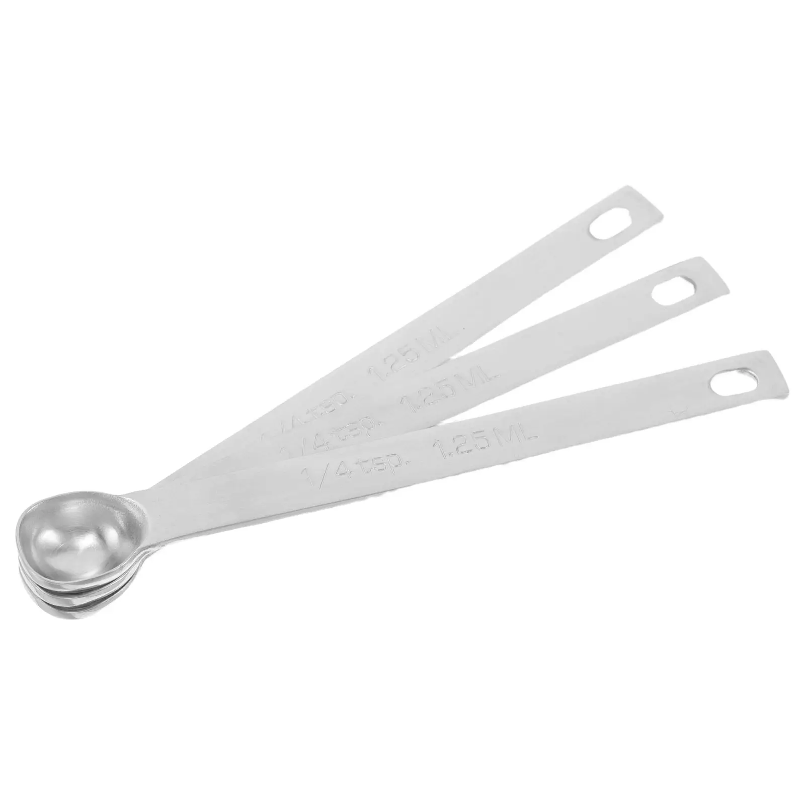 

Набор из 3 маленьких мерных ложек из нержавеющей стали, 1,25 мл, плоские чайные ложки для точного дозирования при выпечке и приготовлении пищи