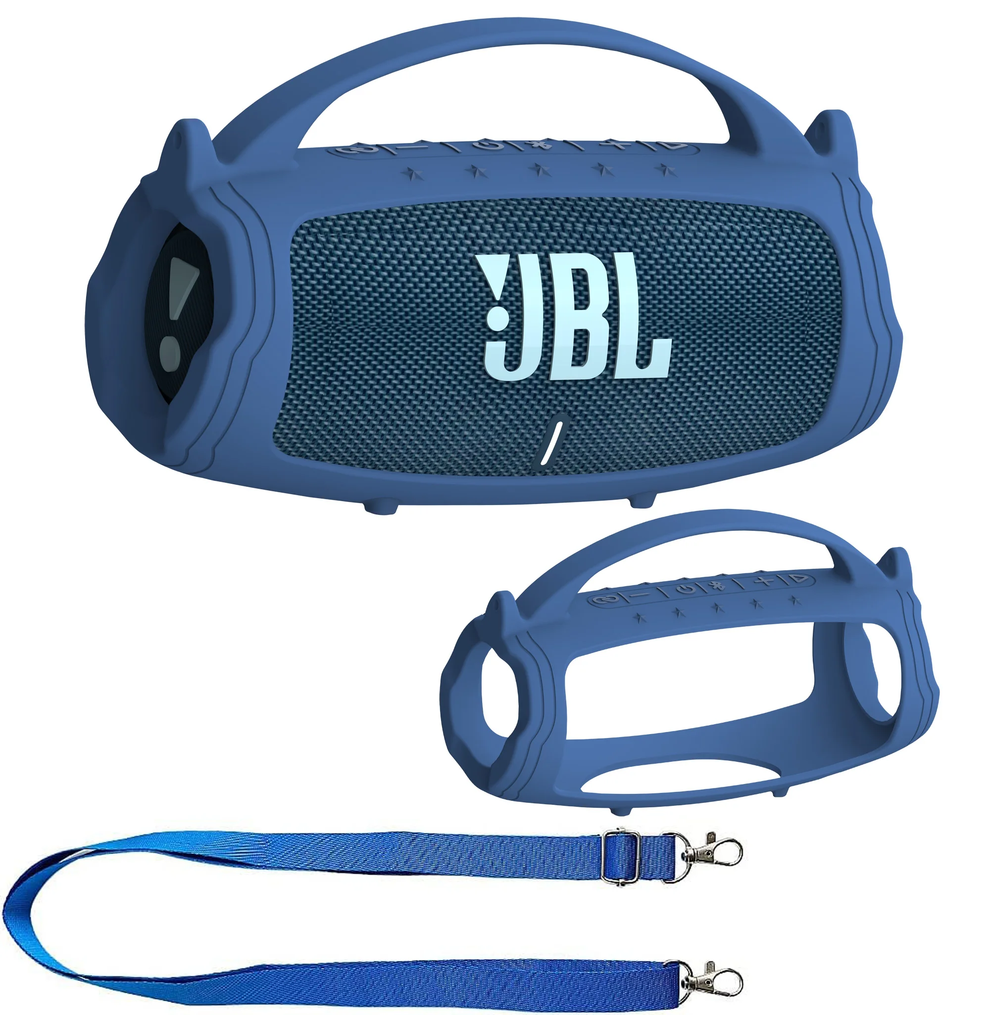 Silicone Handle Protective Cover Case for JBL Charge 5 Portable Bluetooth Speaker(ONLY CASE)