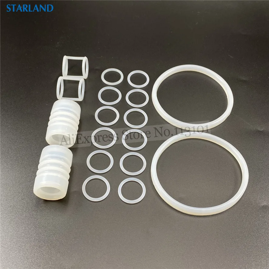 One Bag 18 Pieces Sealing Rings Tubes Parts Silicone Circle Gaskets Accessories Replacement Of BQL818T Soft Ice Cream Machines