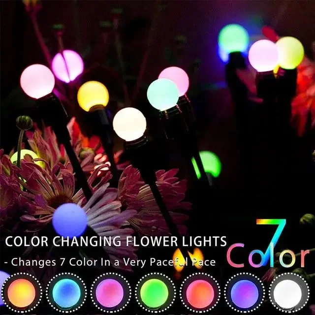 Simulation Firefly Solar LED Lights, Outdoor Garden Decoration, Lawn Landscape Lamp, Xmas Decor