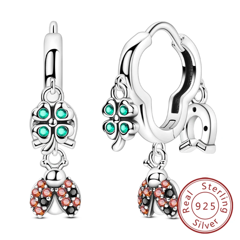 Nuevos Pendientes de Aro de Plata de Ley 925 para Mujer - Diseño de Gota، Ideal para Moda de Fiesta de Cumpleaños