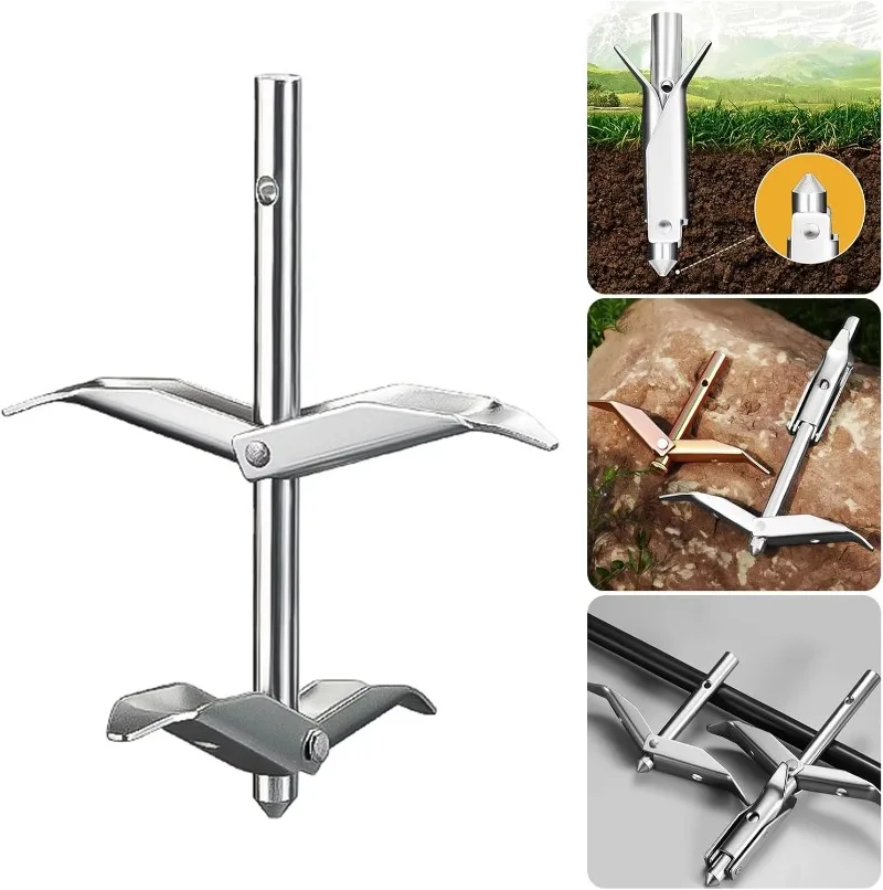 Heavy Duty Dual Layer Ground Anchors For Greenhouse Grape Trellis Vineyard Fruit Tree Outdoor Garden Fixing Accessories