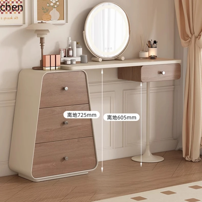 

HXL Cream Style L-Shaped Storage Desk Corner Dressing Table Office Desk Integrated