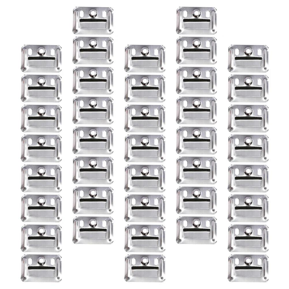 100 Pcs Bamboo Fiber Board Buckle for Integrated Wall Panel Stainless Steel Connector Furniture Hardware Clamp