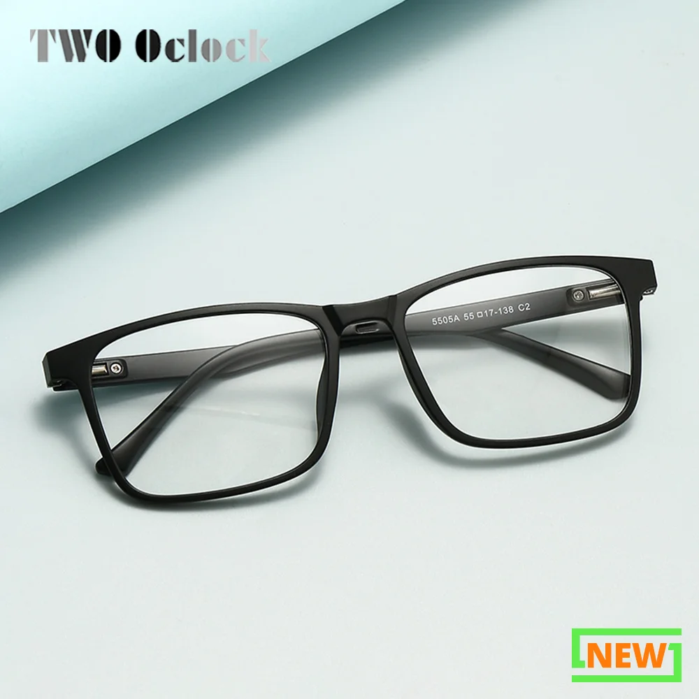 TWO Oclock Retro TR90 Magnetic Sunglasses Man Rectangle Clip On Glasses Optic Medical Glasses for Men Women Driver Spectacles