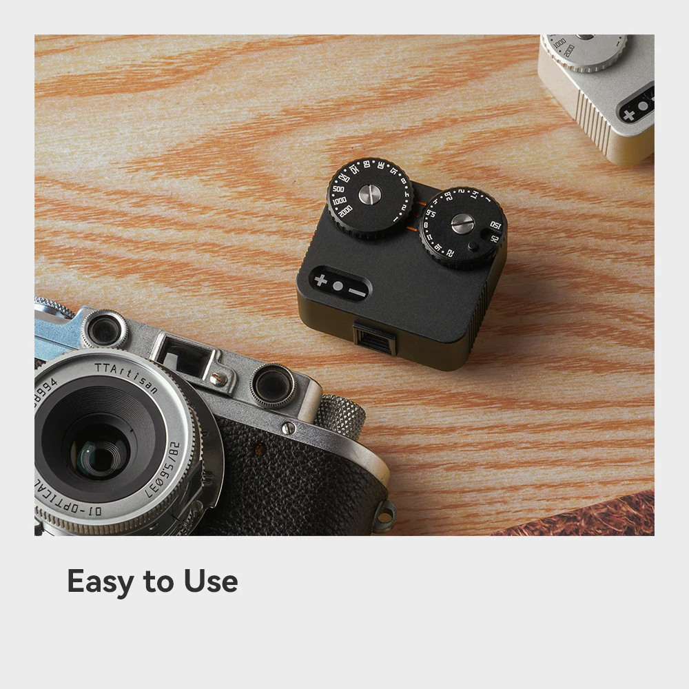 TTArtisan Camera Light Meter II Two Dials Cold Shoe Hot Fixing 12 Gears Shutter Speed ISO Photography for Camera DSLR