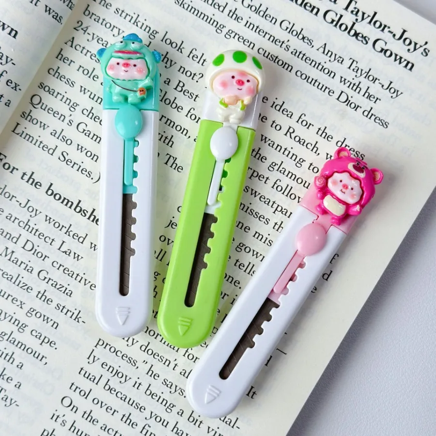 1Pc Mini Cartoon Art Knife Convenient Student Diy Handmade Paper Cutter Split Express Small Knife