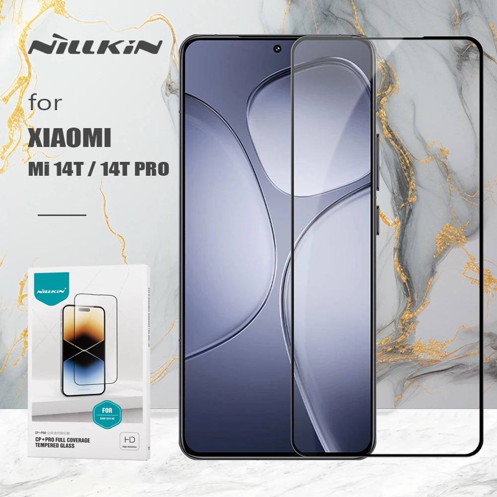 

for Xiaomi Mi 14T / 14T Pro 5G Nillkin CP+ Pro 2.5D Arc Edge Tempered Glass 9H Hard Ultra-Thin Glass Film Screen Protector